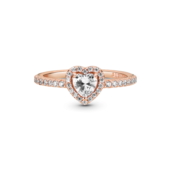 Sparkling Elevated Heart Ring