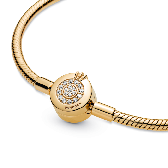 Pandora Moments Sparkling Crown O Snake Chain Bracelet