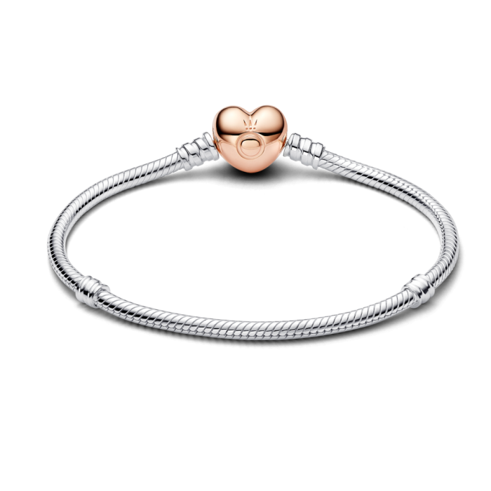 Moments Heart & Snake Chain Bracelet
