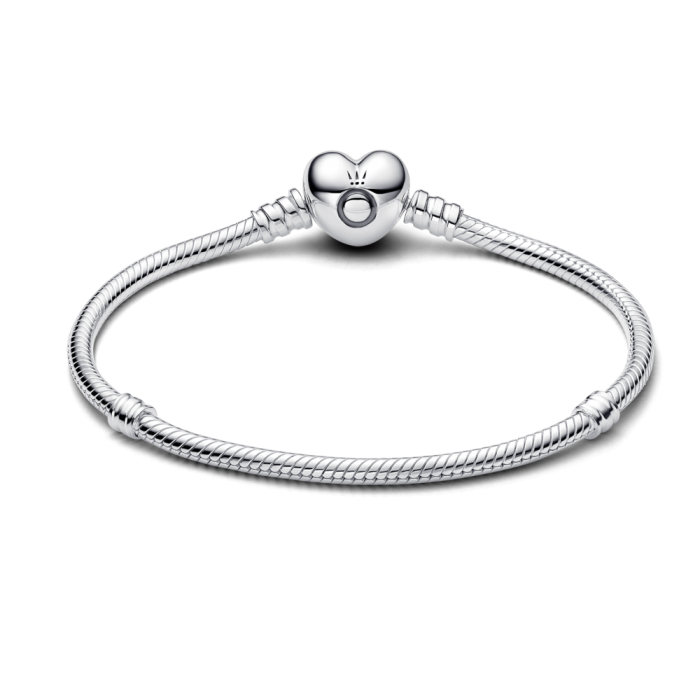 Moments Heart & Snake Chain Bracelet
