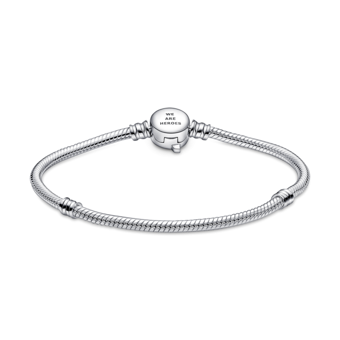 Pandora Moments Marvel The Avengers Logo Clasp Snake Chain Bracelet