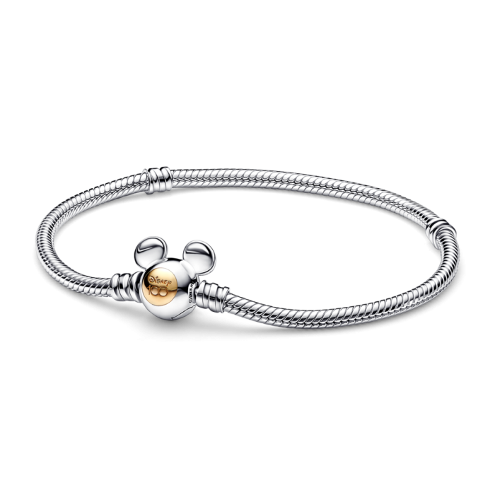 PANDORA Disney ばけ Disney 100th Anniversary Moments Snake Chain Bracelet