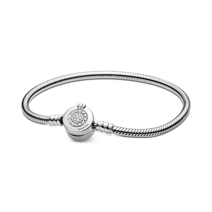 PANDORA ブレスレット Sparkling Crown Pandora Moments Sparkling Crown O Snake Chain Bracelet