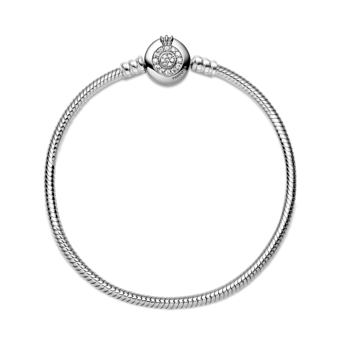 Pandora Moments Sparkling Crown O Snake Chain Bracelet