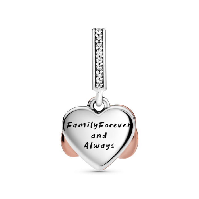 Sparkling Infinity Heart Dangle Charm