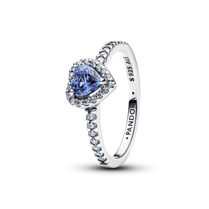 Sparkling Elevated Heart Ring