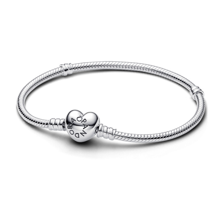 き*こ様 19cm Moments Heart & Snake Chain br Moments Heart & Snake Chain Bracelet