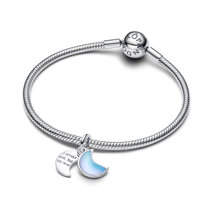 Crescent Moon Double Dangle Charm