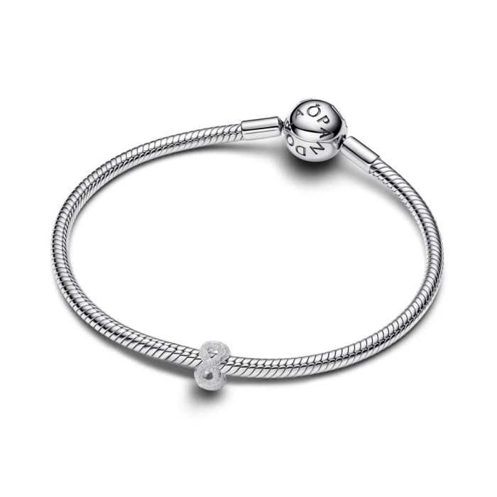 Textured Infinity Symbol Mini Charm